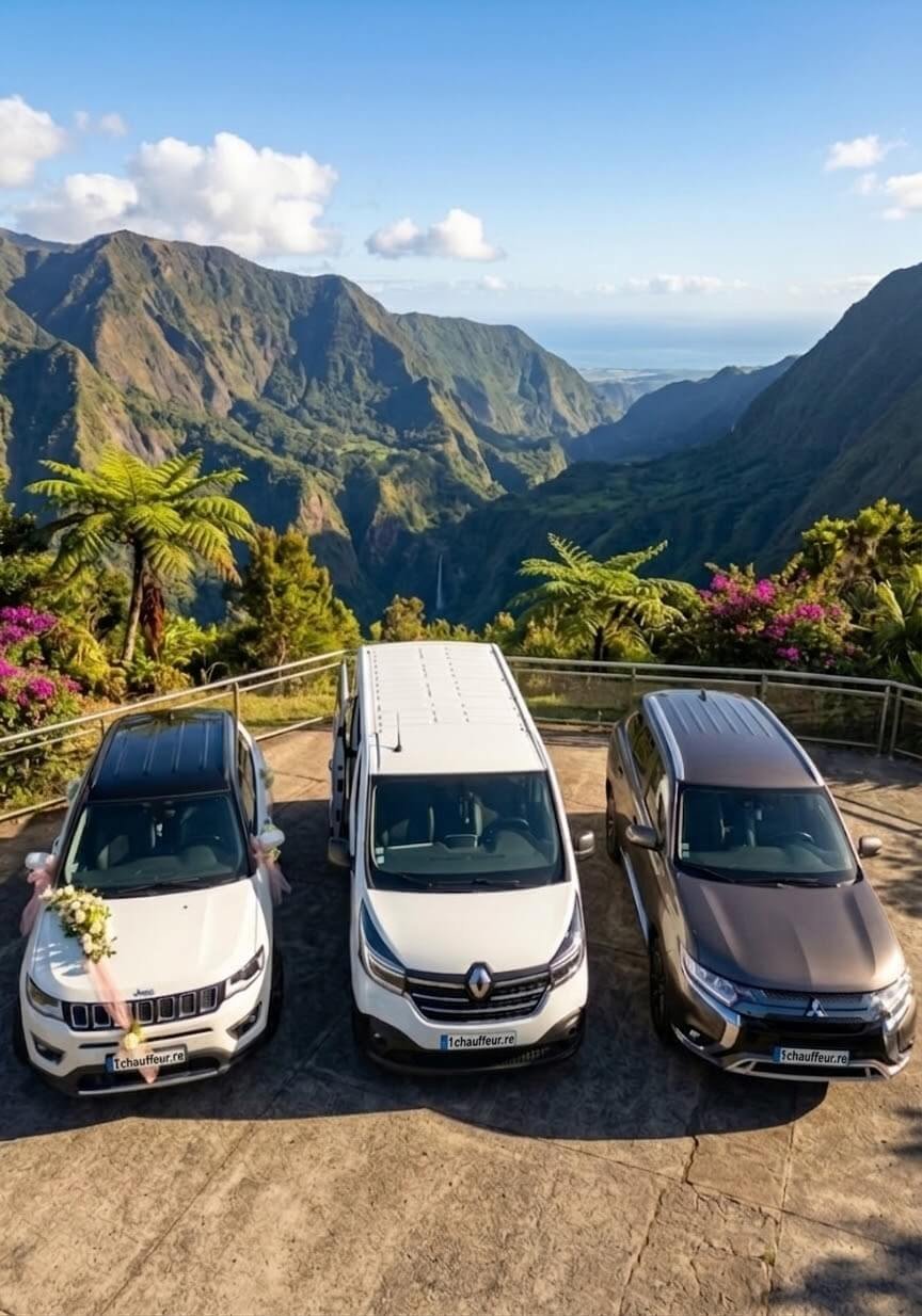 Flotte VTC SUV et Van 9 places La Réunion 1chauffeur.re